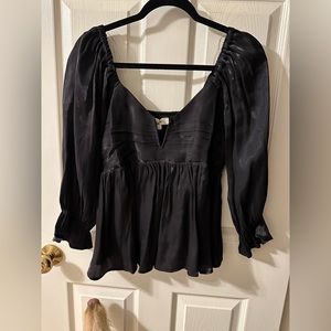 Black long sleeve top